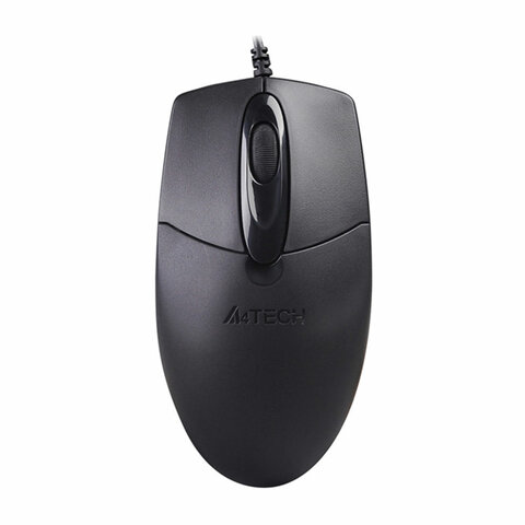 мышь проводная a4tech op-720, usb, 2 кнопки + 1 колесо-кнопка, оптическая, черная, 513289
