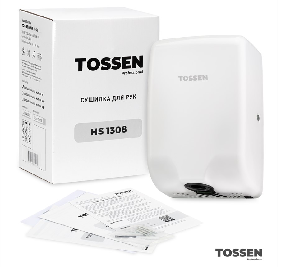 cушилка для рук tossen hs 1308 mw