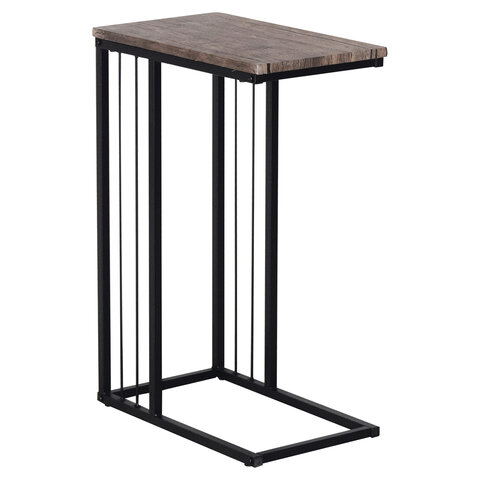 стол журнальный на металлокаркасе brabix "loft ct-002", 450х250х630 мм, цвет морёный дуб, 641861