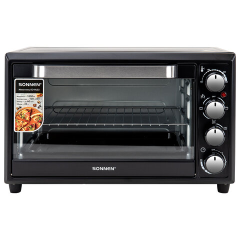 мини-печь электрическая sonnen eo-hl33, 1800 вт, 33 л, 3 режима нагрева, таймер, механическое управл