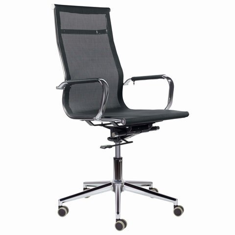 кресло офисное brabix premium "net ex-533", хром, сетка, черное, 532546