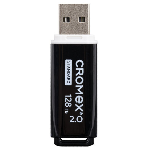 флеш-диск 128 gb, cromex (кромекс) standard usb 2.0, черный, 514161