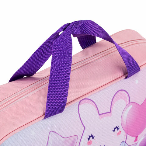 папка на молнии с ручками brauberg kids а4, 1 отделение, полиэстер, 80 мм, "dreamy clouds", 273314
