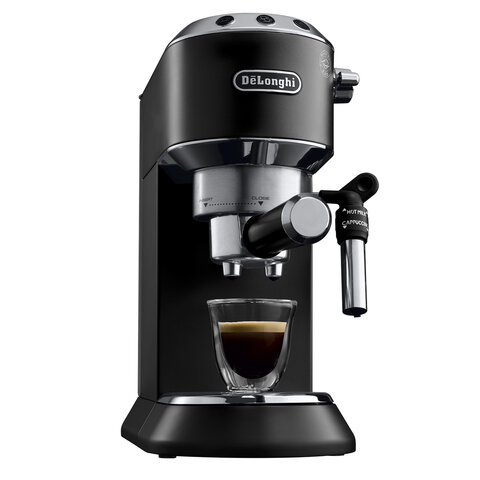 кофеварка рожковая delonghi dedica ec685.bk, 1350 вт, объем 1,1 л, ручной капучинатор, черная
