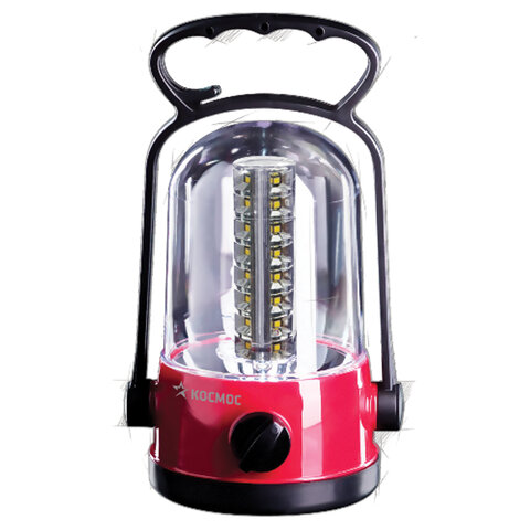 фонарь туристический аккумуляторный космос 32хled, заряд от сети, кос6010led, kocac6010led