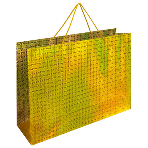 пакет подарочный (1 шт.) 53x16x38 см, "big size", голография, ассорти 3 цвета, золотая сказка, 60973