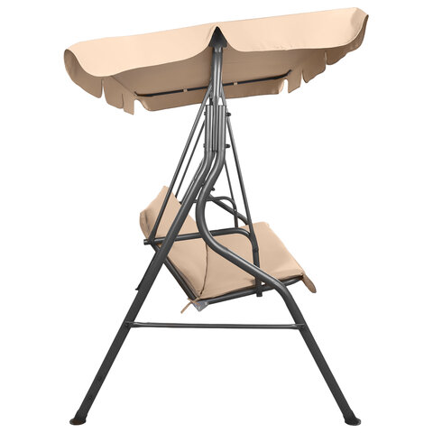 качели садовые daswerk (дасверк) "comfort sc-003", 3 места, ш170хг110хв153 см, мягкое сиденье, кофей