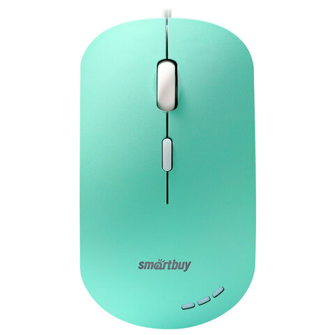 мышь проводная бесшумная smartbuy 288-lg, usb, 3 кнопки + 1 колесо, оптическая, зеленая, 06826, sbm-