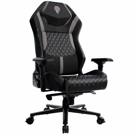 кресло brabix premium "core gm-160", мультиблок, 4d подлокотники, литой поролон, черное/серое, 53295