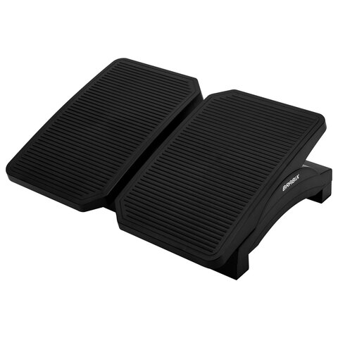 подставка для ног brabix ultra 4 43х32 см, регулировка угла наклона, 2 платформы, 533039