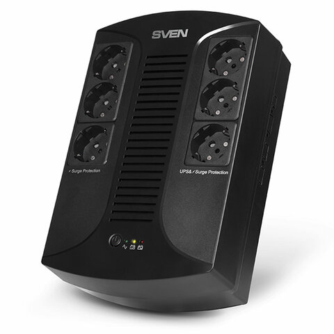 источник бесперебойного питания sven up-l1000e, 510va (290 w), 6 евророзеток, sv-016593