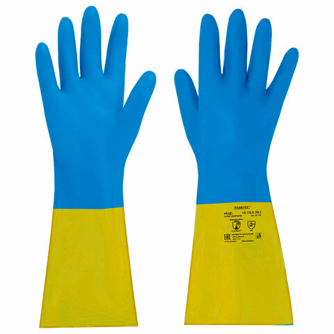 перчатки латексно-неопреновые кщс, ultra neoprene, химически устойчивые, размер 10-10,5 xl (очень бо