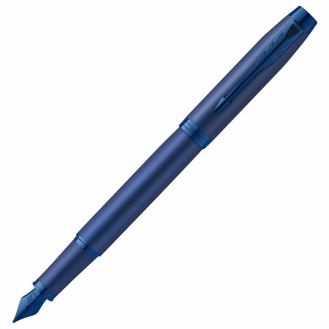 ручка перьевая parker "im professionals monochrome blue", синий металлик, нержавеющая сталь, синяя, 