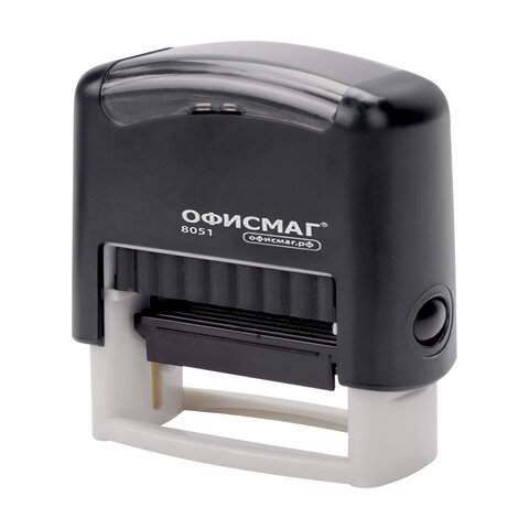 штамп самонаборный 3-строчный офисмаг, оттиск 38х14 мм, "printer 8051", касса в комплекте, 271923
