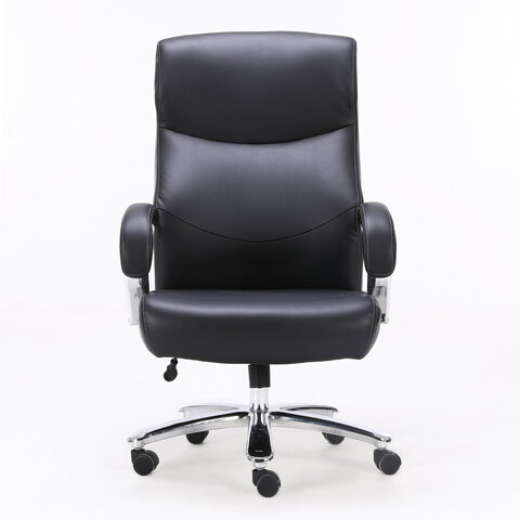 кресло офисное brabix premium "total hd-006", нагрузка до 180 кг, экокожа, хром, черное, 531933