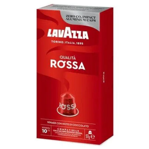 кофе в капсулах lavazza "qualita rossa" для кофемашин nespresso, 10 порций