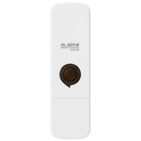 дозатор для жидкого мыла laima premium наливной, 0,3 л, белый, abs-пластик, 609498