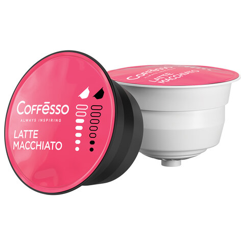 кофе в капсулах coffesso "latte macchiato" для кофемашин dolce gusto, 8 порций, 102151
