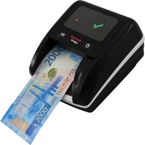 детектор банкнот docash vega, автоматический, ик, магнитная, антистокс детекция, акб, 12398