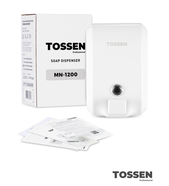 диспенсер механический для жидкого мыла tossen mn -1200 mw