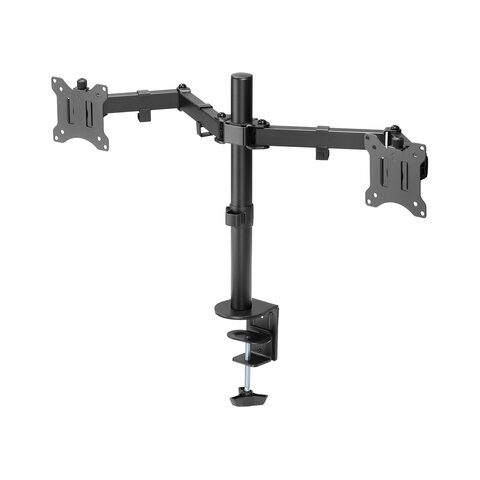 кронштейн для двух мониторов настольный vesa 75х75, 100х100, 17"-32", до 16 кг, sonnen static, 45594