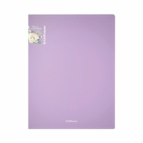 папка на 2 кольцах erich krause "matt pastel bloom", 24 мм, до 150 л., ассорти, 0,6 мм, 61184