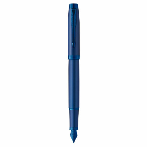 ручка перьевая parker "im professionals monochrome blue", синий металлик, нержавеющая сталь, синяя, 