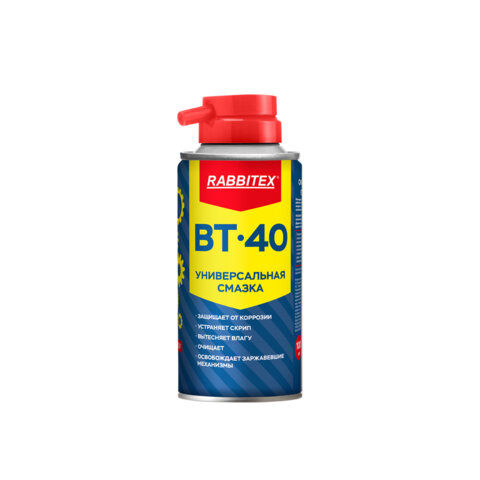 смазка универсальная проникающая bt-40 (аналог wd-40) 100 мл, аэрозоль с трубочкой, rabbitex (раббит