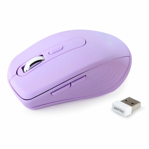 мышь беспроводная бесшумная smartbuy 611ag-v, usb, 4 кнопки + 1 колесо, оптическая, лиловая, 02033, 