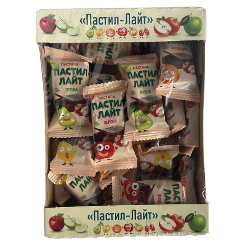 пастила фруктовая пастил-лайт, ассорти вкусов, без добавления сахара, 500 г, ут-00002476