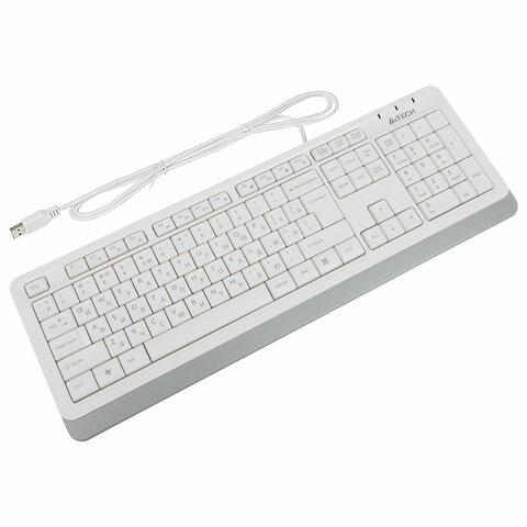 клавиатура проводная a4tech fstyler fk10, usb, 104 кнопки, белая, 1147536