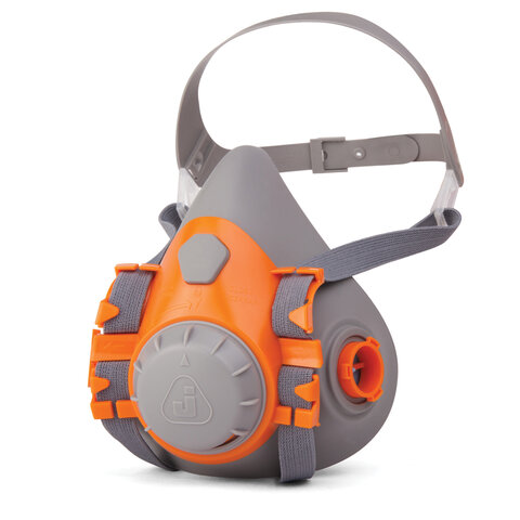 полумаска фильтрующая jeta safety 6500, мягкий силиконовый материал, без фильтров, размер м, 6500-m