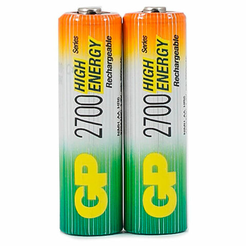 батарейки аккумуляторные ni-mh пальчиковые комплект 2 шт. аа (hr6) 2650 mah, gp, 270aahc-2decrc2