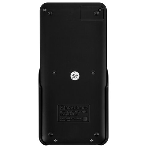 калькулятор инженерный brauberg sc-991es-plus-bk (164х80 мм), 552 функции, 10+2 разряда, черный, 272