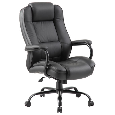 кресло офисное brabix premium "heavy duty hd-002", усиленное, нагрузка до 200 кг, экокожа, 531829