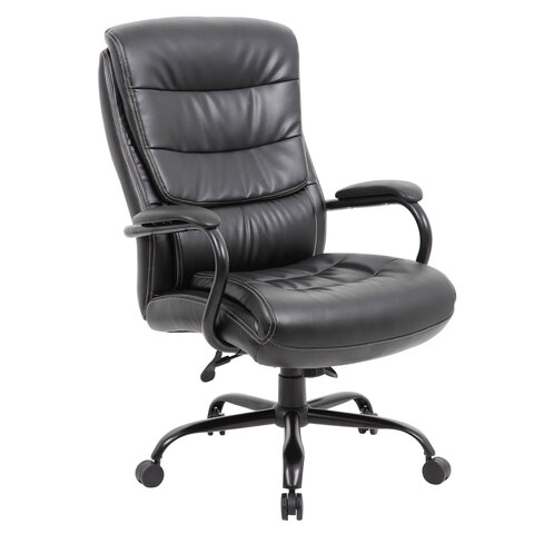 кресло офисное brabix premium "heavy duty hd-004", нагрузка до 200 кг, экокожа, черное, 531942