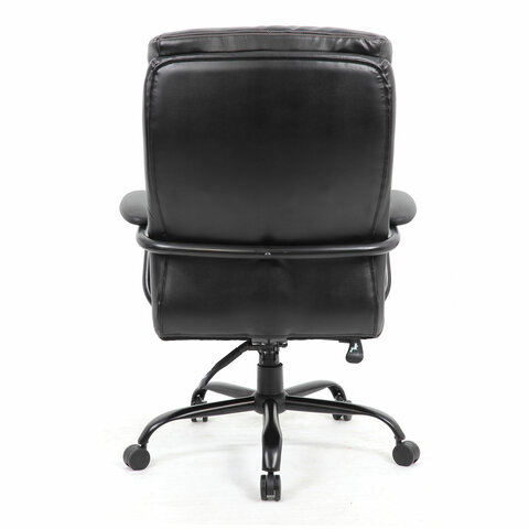 кресло офисное brabix premium "heavy duty hd-004", нагрузка до 200 кг, экокожа, черное, 531942