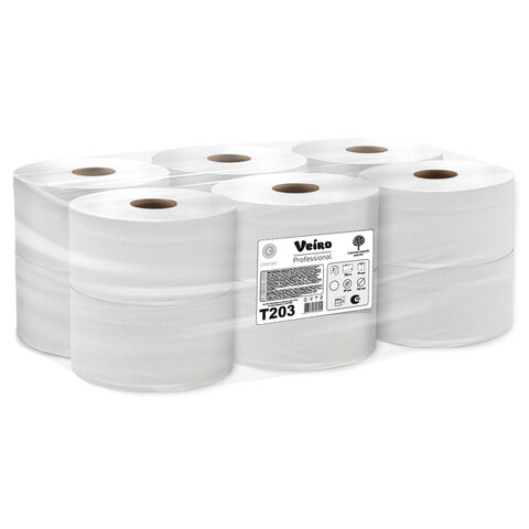 бумага туалетная 200 м, veiro professional (система t2), комплект 12 шт, comfort, 2-слойная, t203