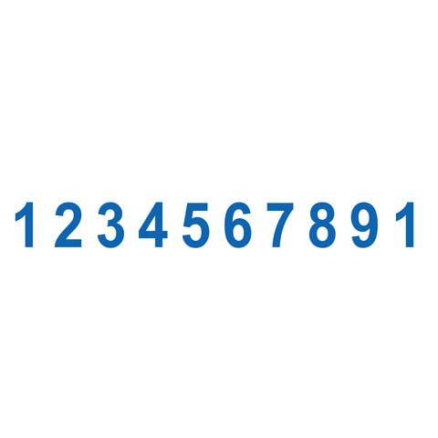 нумератор металлический 10-разрядный, оттиск 47х5 мм, синий, trodat 55510, 75878