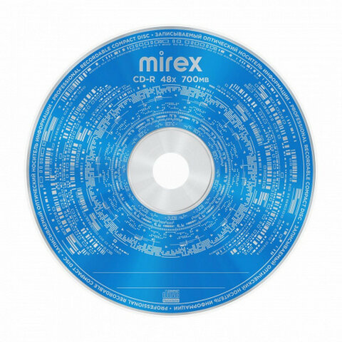 диск cd-r mirex, 700 мб, 48x, bulk (термоусадка без шпиля), комплект 50 шт., ul120051a8t
