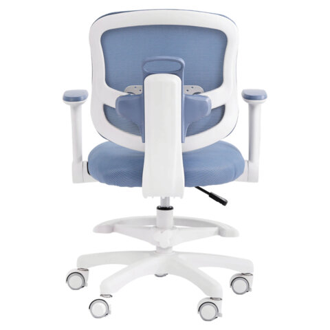 кресло детское с подставкой для ног brabix kids "mg-215", сетка/ткань tw, голубое, 533312
