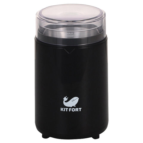 кофемолка kitfort кт-1314, мощность 150 вт, вместимость 60 г, пластик, черный