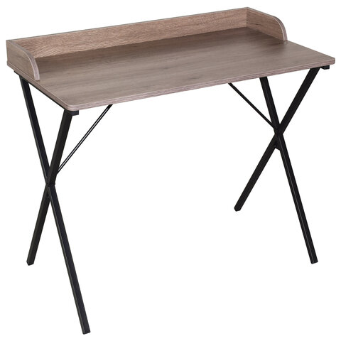 стол на металлокаркасе brabix "loft cd-008", 900х500х780 мм, цвет морёный дуб, 641863