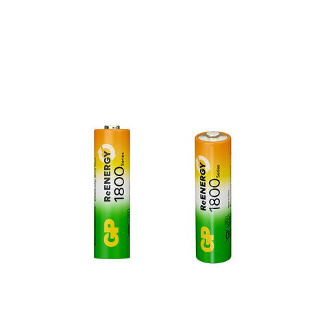 батарейки аккумуляторные gp reenergy ni-mh пальчиковые комплект 2 шт., aa (hr6), 1800 mah, 180aahcrg