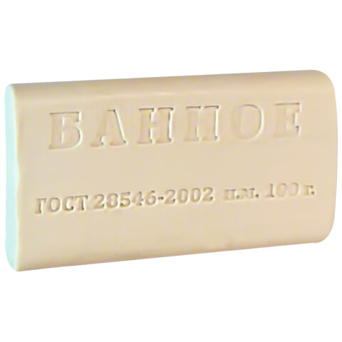 мыло туалетное 100 г, ммз/кмз эконом "банное", без обертки, ш/к транспортной упаковки 91761
