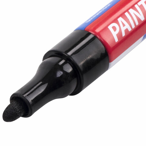 маркер-краска лаковый extra (paint marker) 4 мм, черные, набор 3 шт., усиленная нитро-основа, braube