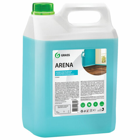 средство для мытья пола 5 кг grass arena, с полирующим эффектом, нейтральное, концентрат, 218005