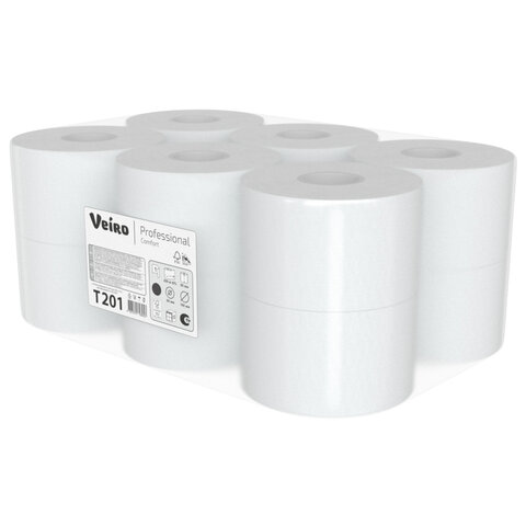бумага туалетная 200 м, veiro professional (система t2), комплект 12 шт., comfort, t201