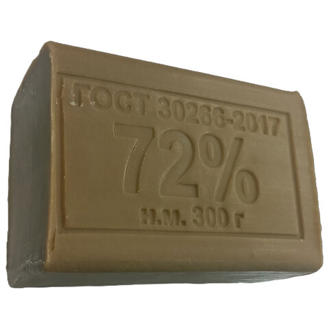 мыло хозяйственное 72% 300 г (меридиан), без упаковки, минпромторг