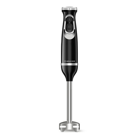 блендер погружной brayer br1249, 800 вт, 2 скорости, 1 насадка, черный